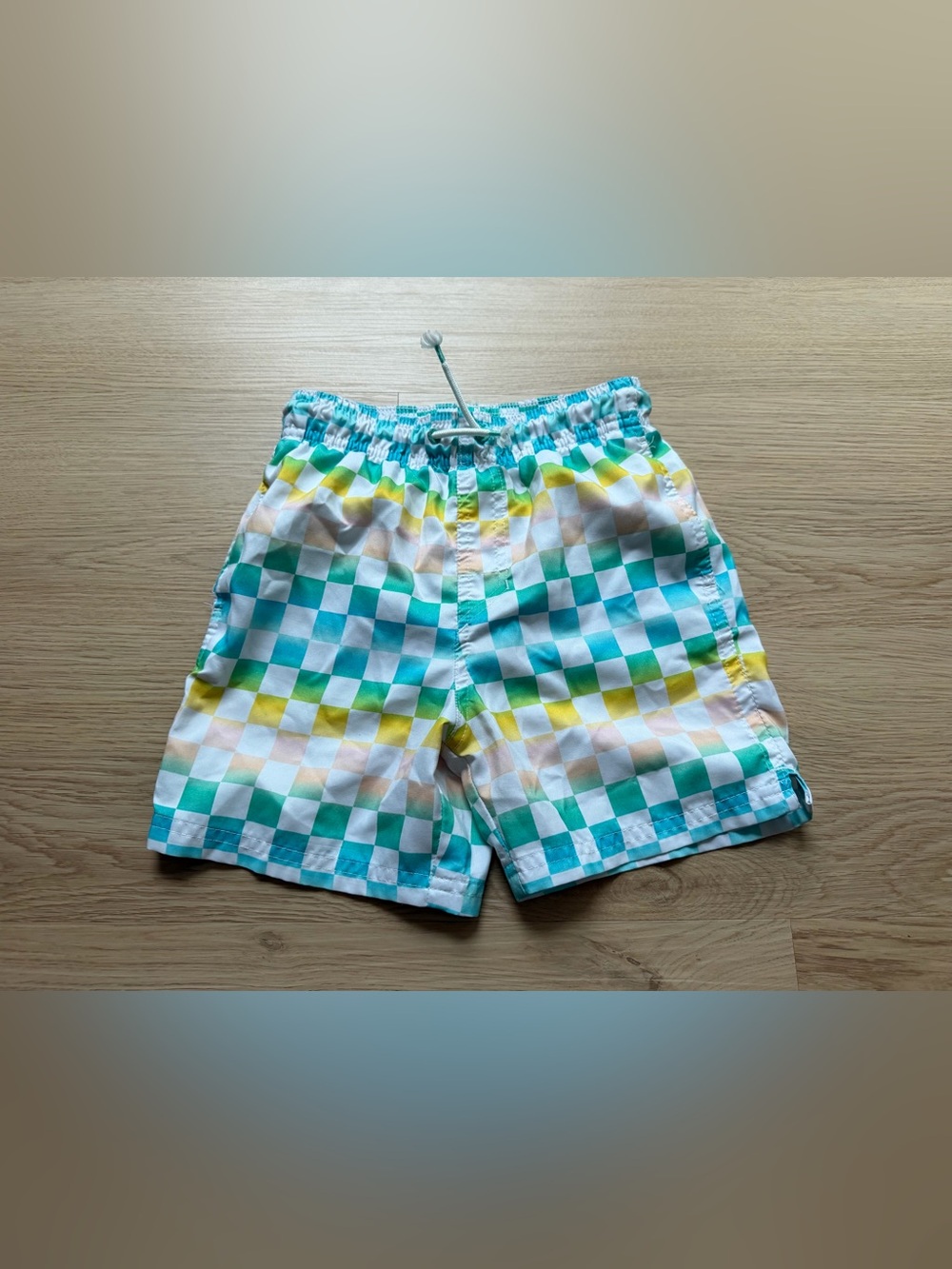 Art Class Target Pastel Checkerboard Check Swim Shorts Boys Size S (6/7)